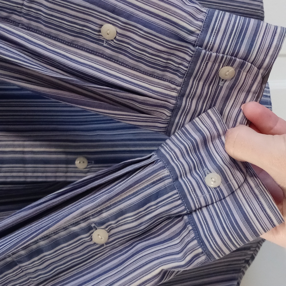 💜Polo Ralph Lauren💜 - Purple/Blue Stripe "Jerome" L/S Button Down - Picture 6 of 10